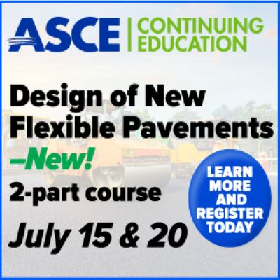 ASCE continuing education webinar design of new flexible pavements july 15 and 20
