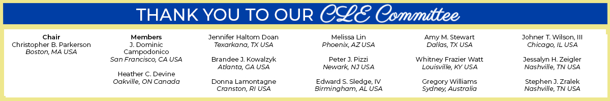 Thank You to Our CLE Committee