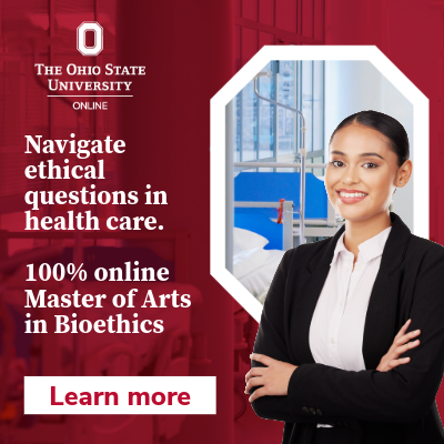 OSU Master of Arts in Bioethics Ad