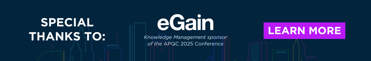 Special Thanks to eGain, Knowledge Management sponsor