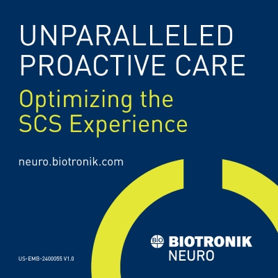 Unparalleled proactive care. Optimizing the SCS experience. Website: neuro.biotronik.com
