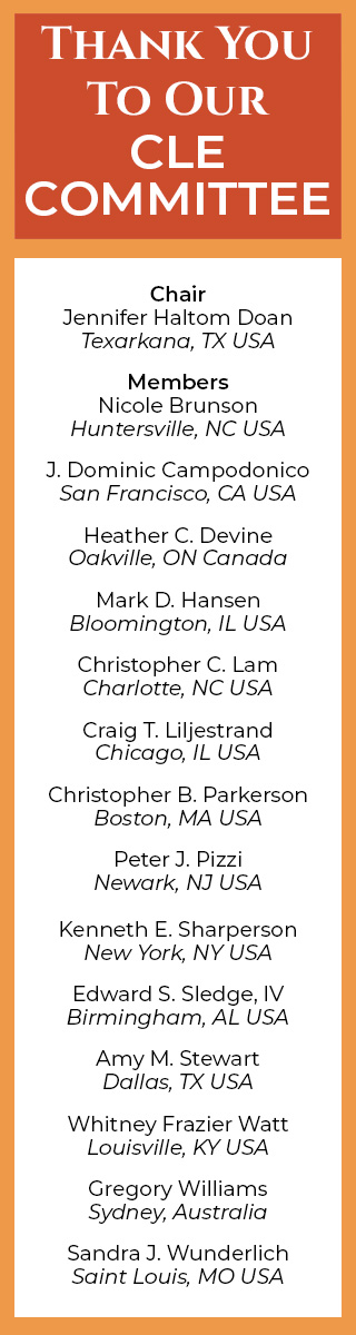 Thank You to Our CLE Committee