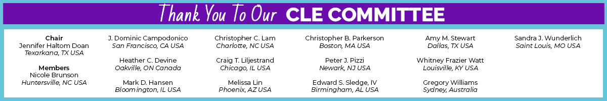 Thank You to Our CLE Committee