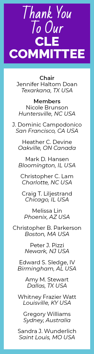 Thank You to Our CLE Committee